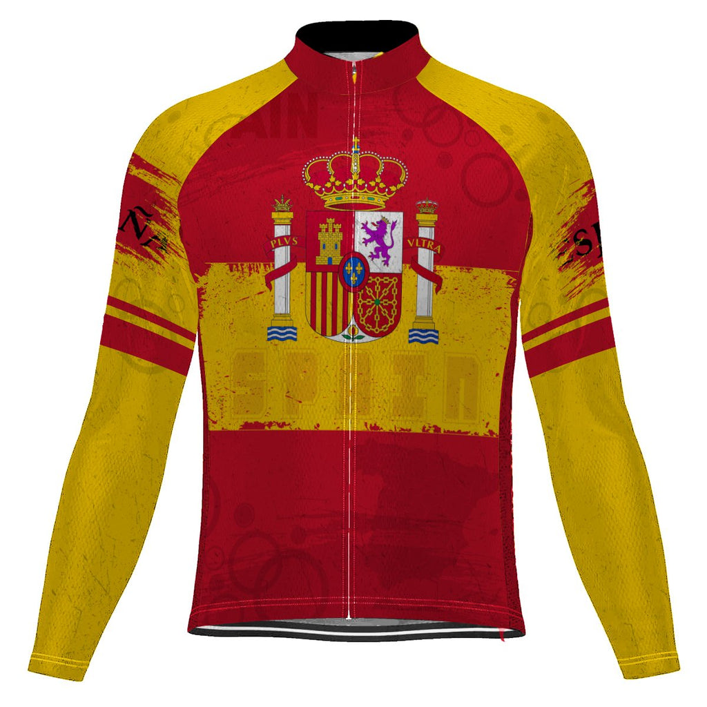 Spain Long Sleeve Cycling Jersey for Men
