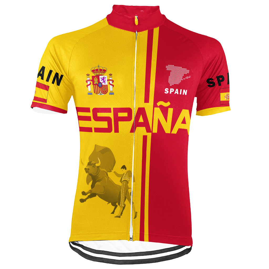 Spain Short Sleeve Cycling Jersey for Men