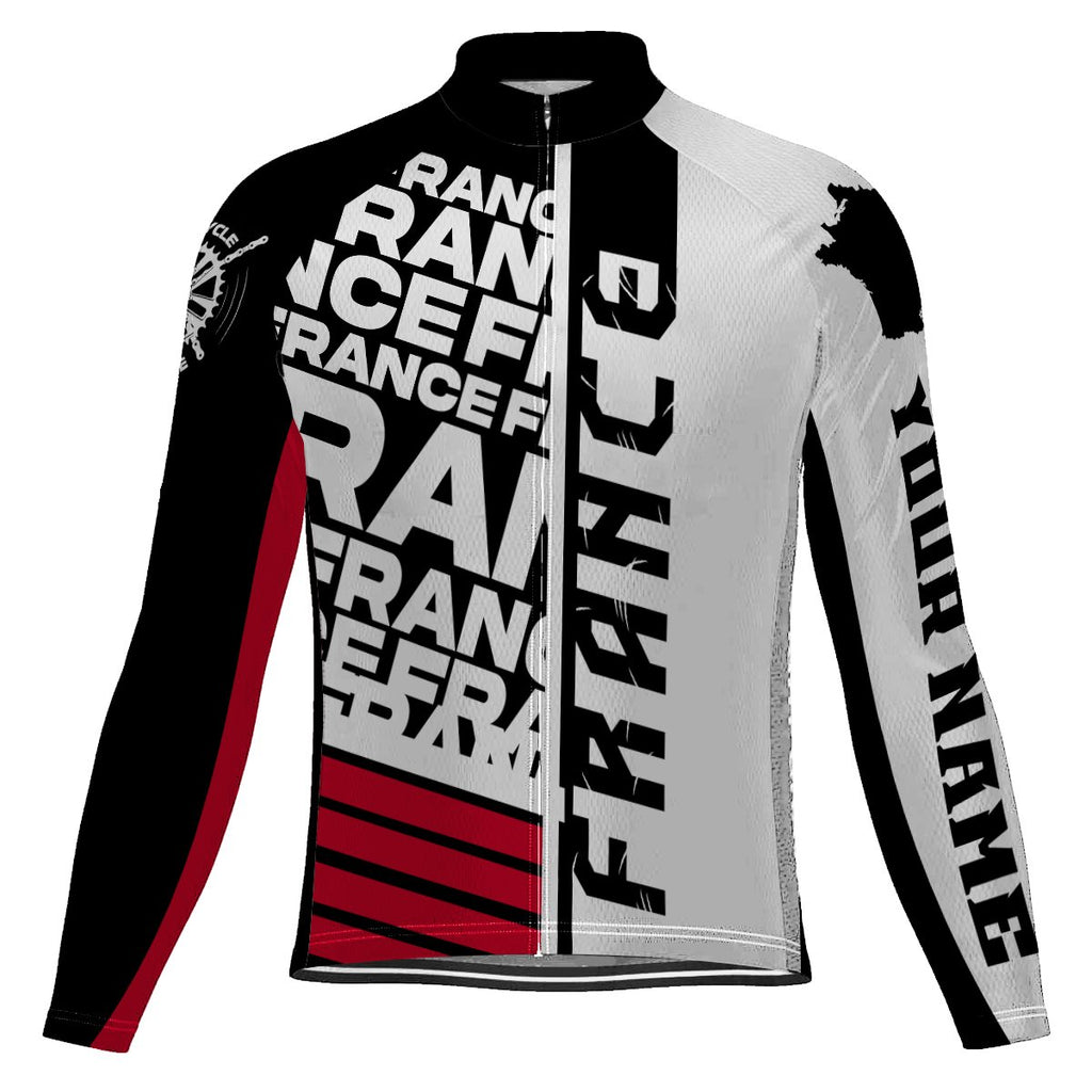 Customized France Long Sleeve Cycling Jersey for Men