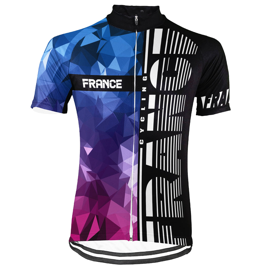 Customized France Short Sleeve Cycling Jersey for Men