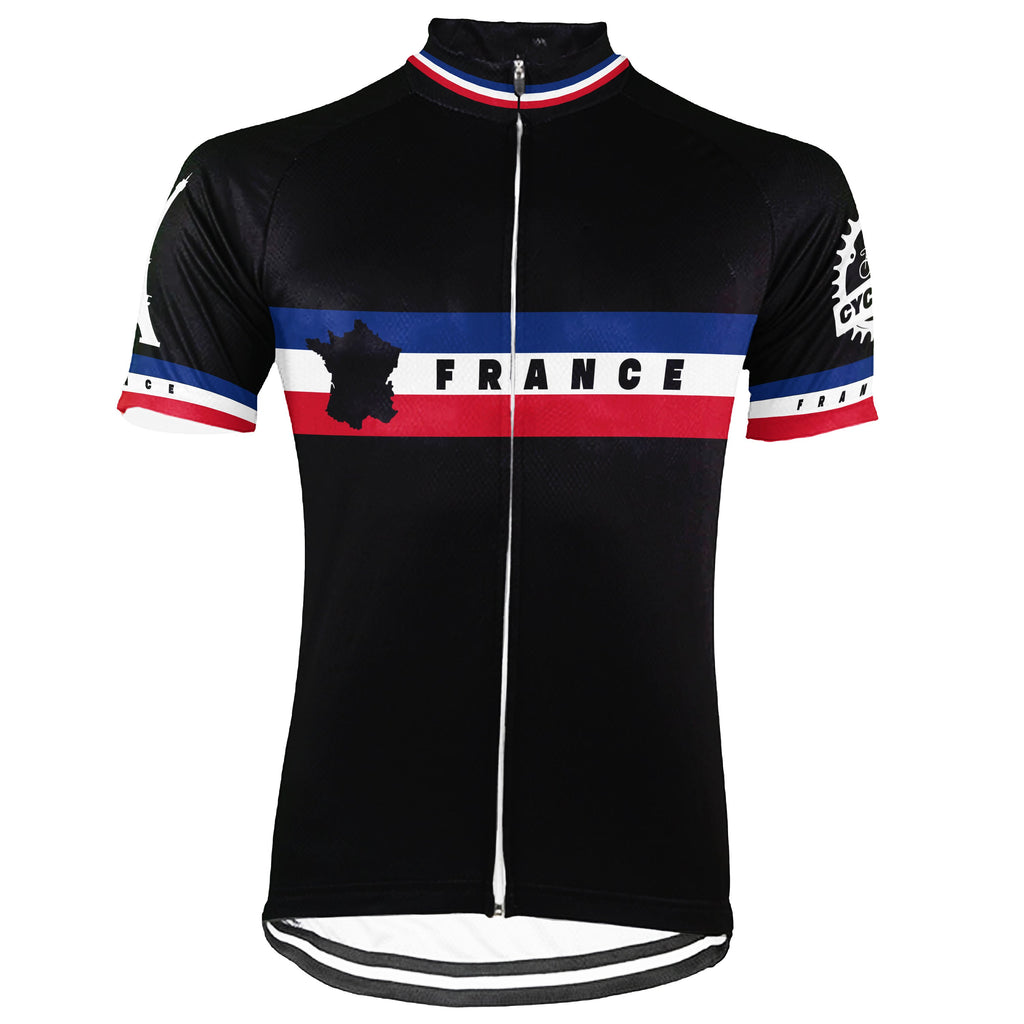 Customized France Short Sleeve Cycling Jersey for Men