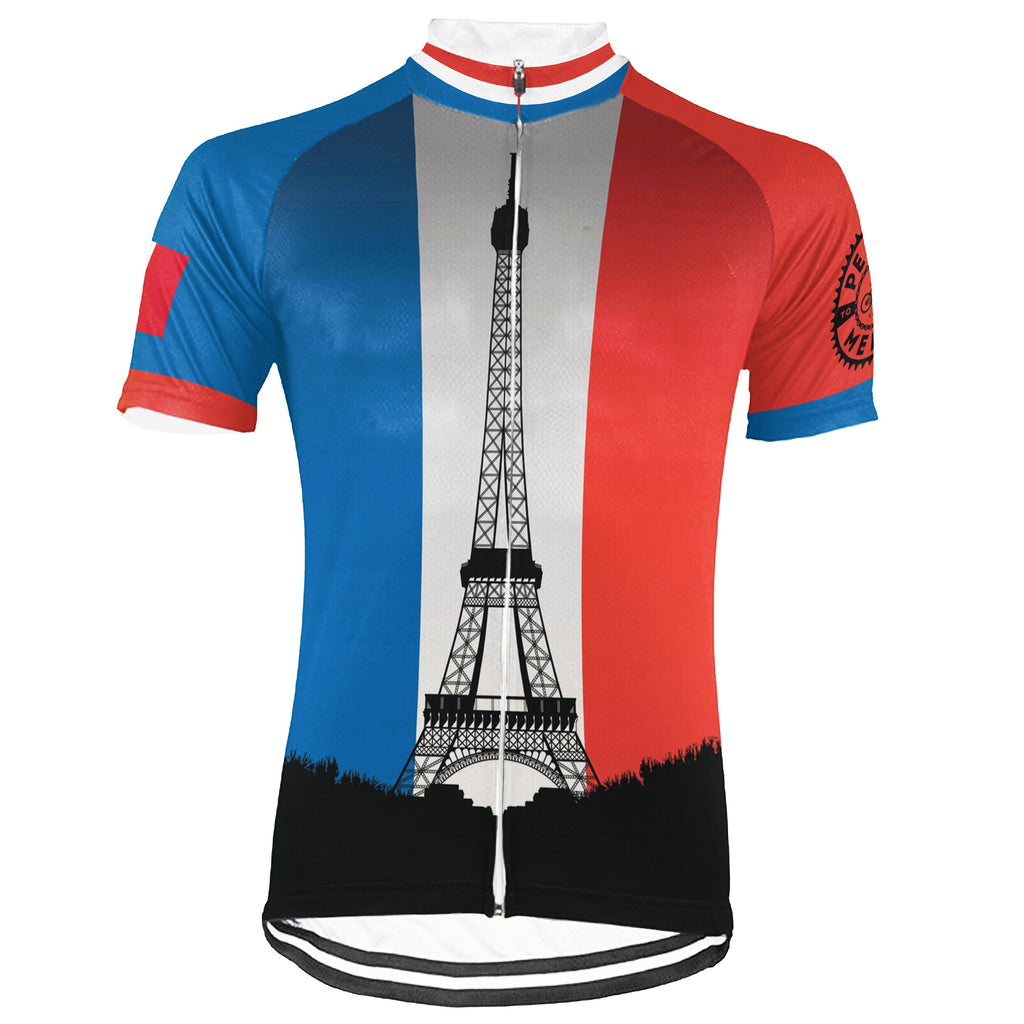 Customized France Short Sleeve Cycling Jersey for Men