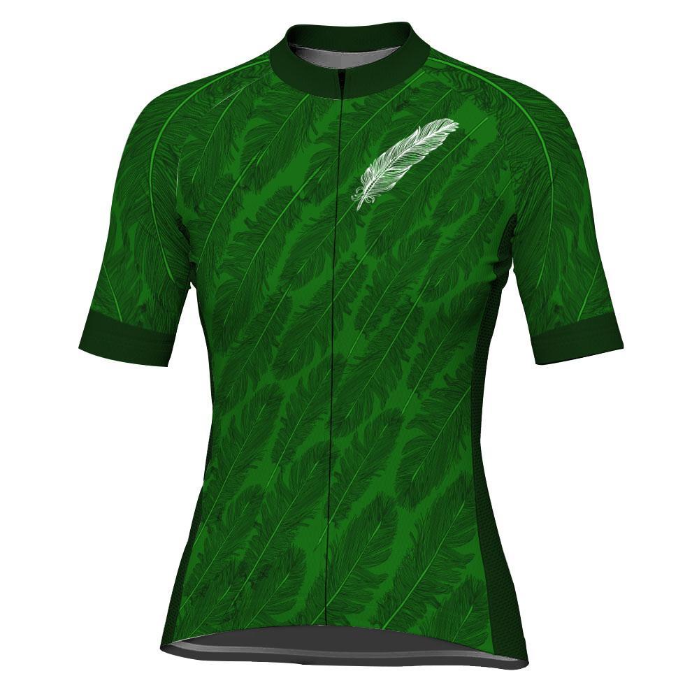 Green Short Sleeve Cycling Jersey for Women
