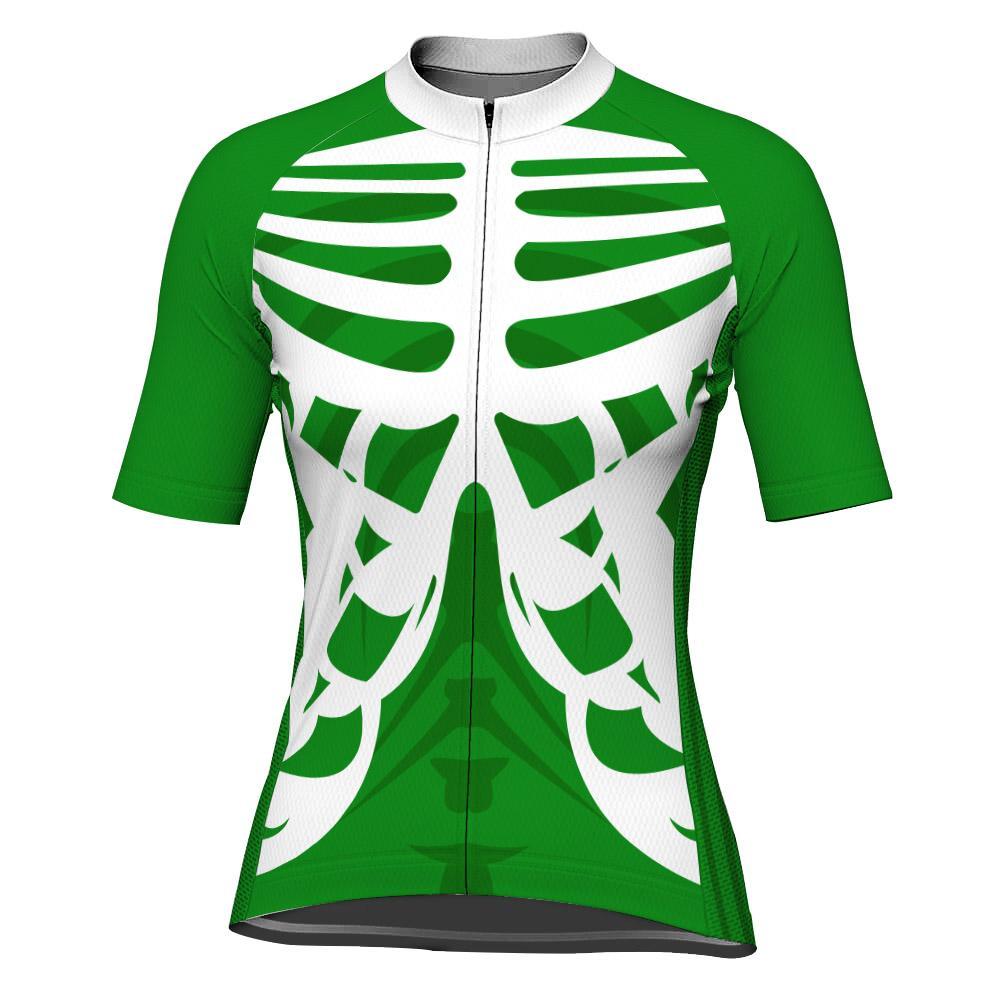 Green Short Sleeve Cycling Jersey for Women