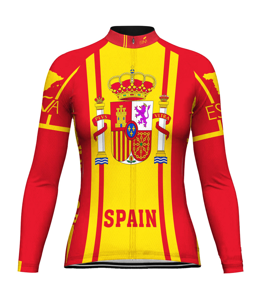 Spain Long Sleeve Cycling Jersey for Women