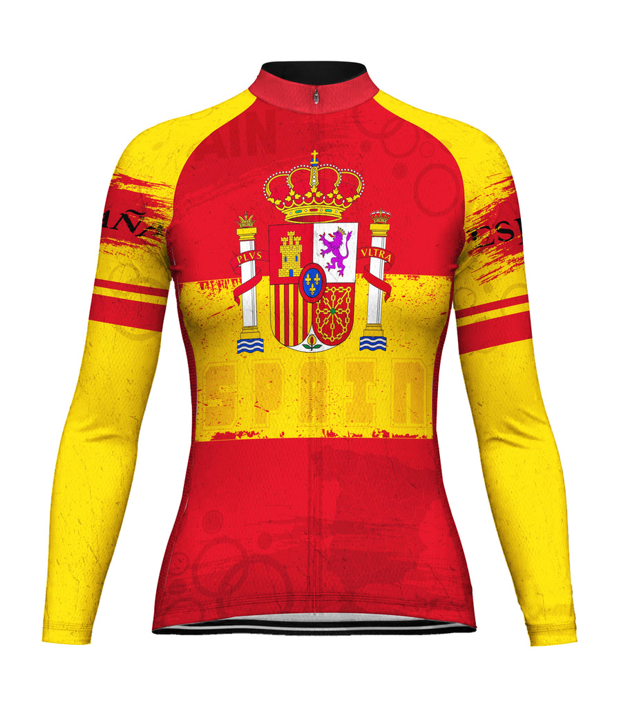 Spain Long Sleeve Cycling Jersey for Women