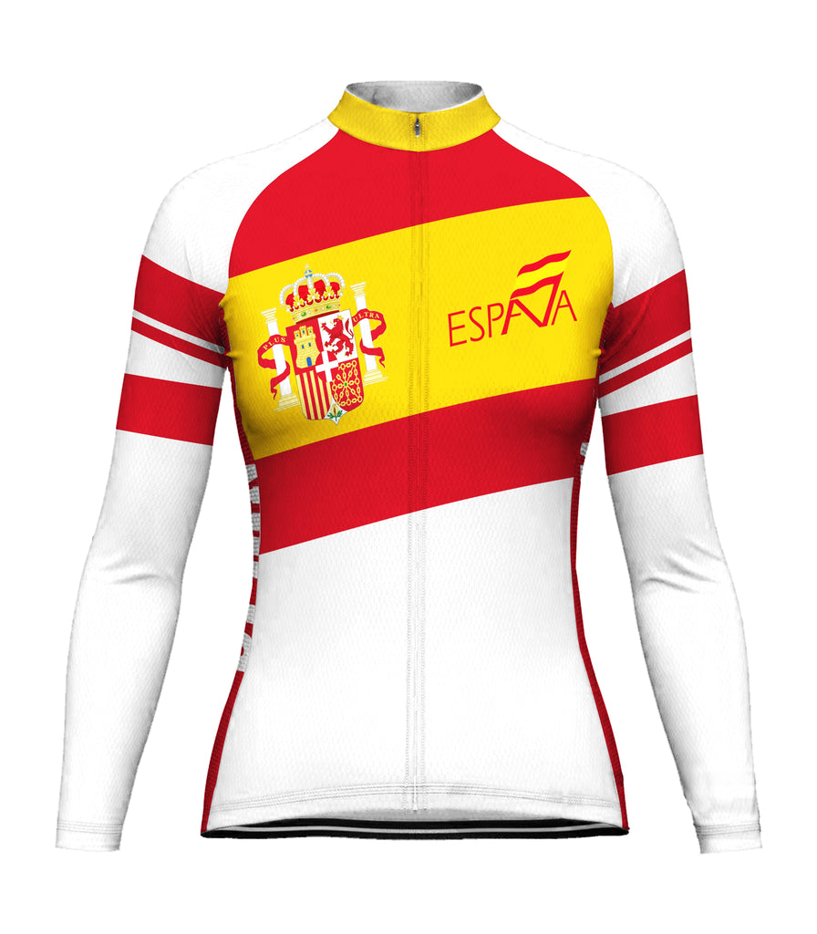 Spain Long Sleeve Cycling Jersey for Women