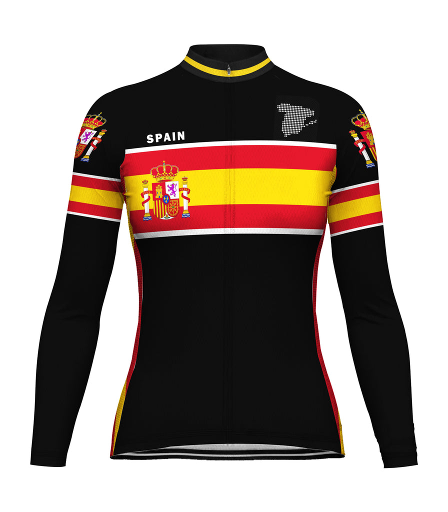 Spain Long Sleeve Cycling Jersey for Women