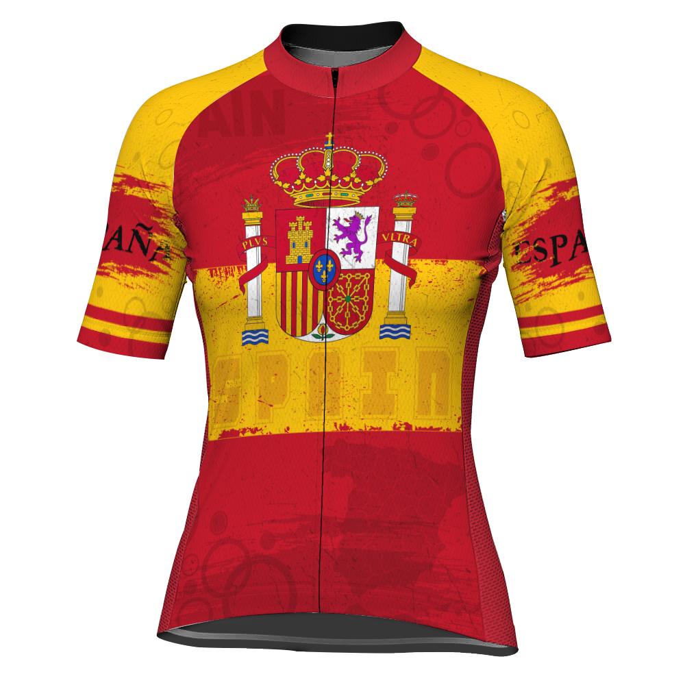 Spain Short Sleeve Cycling Jersey for Women
