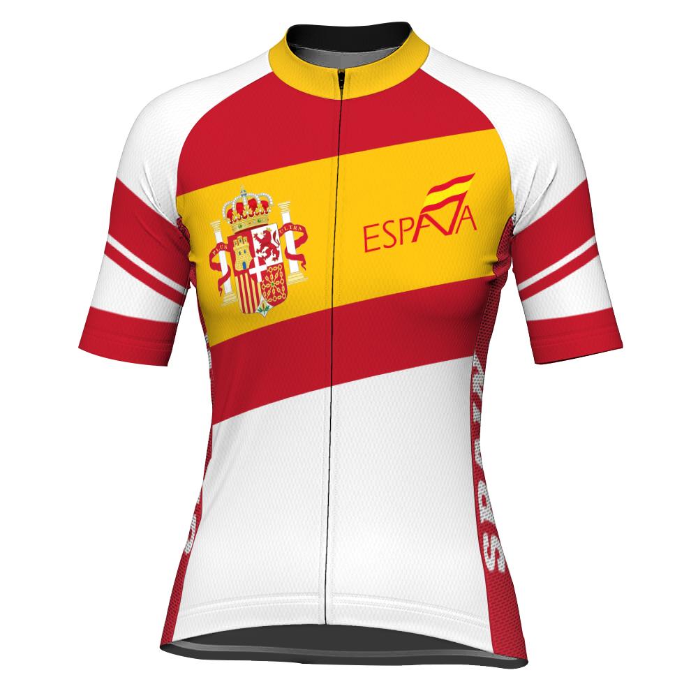 Spain Short Sleeve Cycling Jersey for Women
