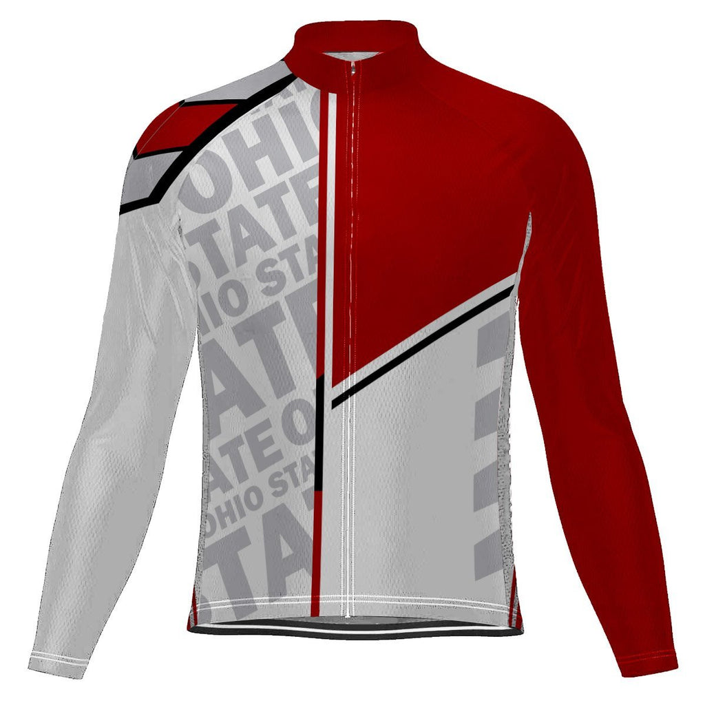 Awesome Ohio State Long Sleeve Cycling Jersey for Men