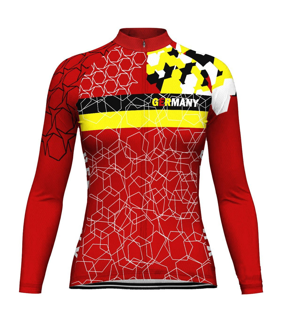 Germany Long Sleeve Cycling Jersey for Women