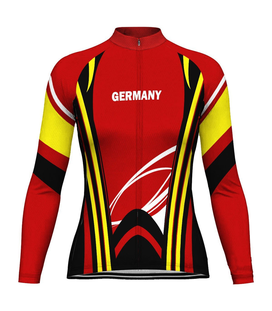 Germany Long Sleeve Cycling Jersey for Women