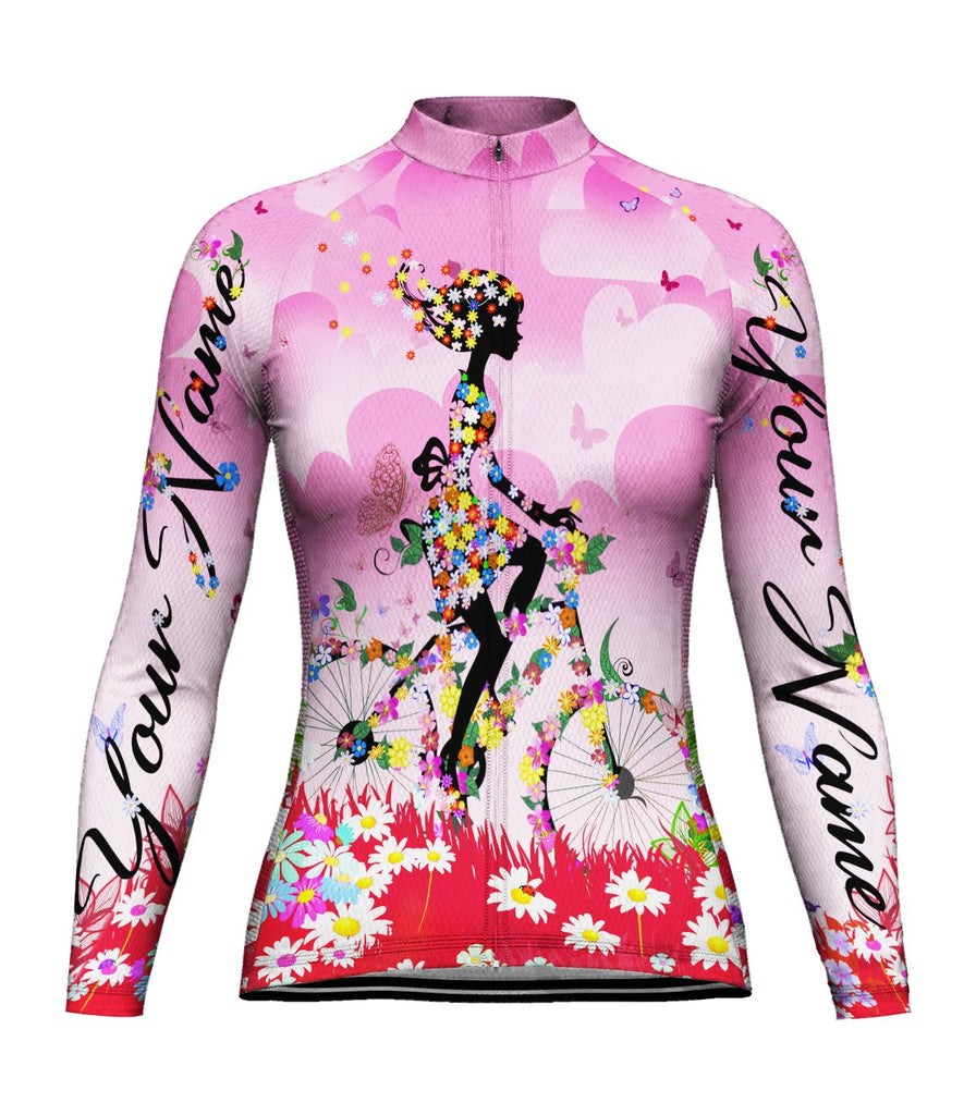 Customized Funny Long Sleeve Cycling Jersey for Women