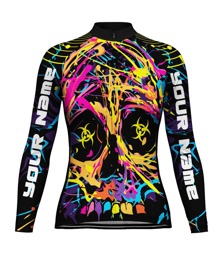 Customized Colorful Long Sleeve Cycling Jersey for Women