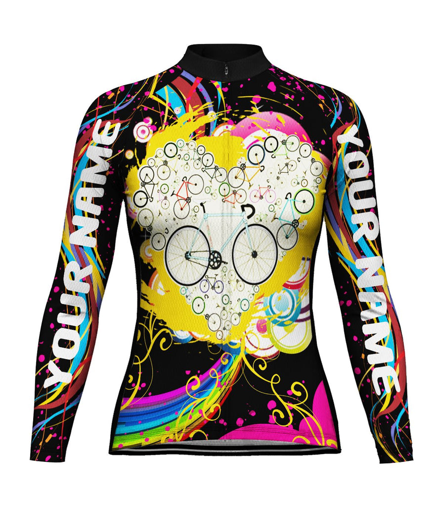 Customized Colorful Long Sleeve Cycling Jersey for Women