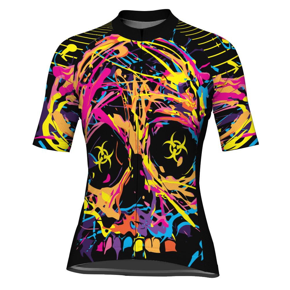 Colorful Short Sleeve Cycling Jersey for Women