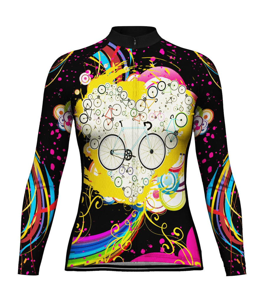 Colorful Long Sleeve Cycling Jersey for Women