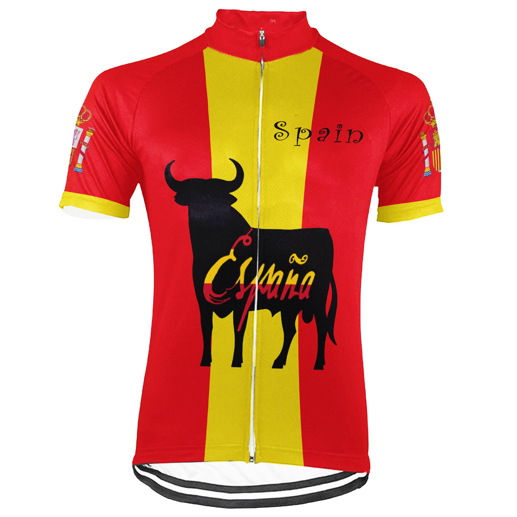 Customized Spain Short Sleeve Cycling Jersey for Men