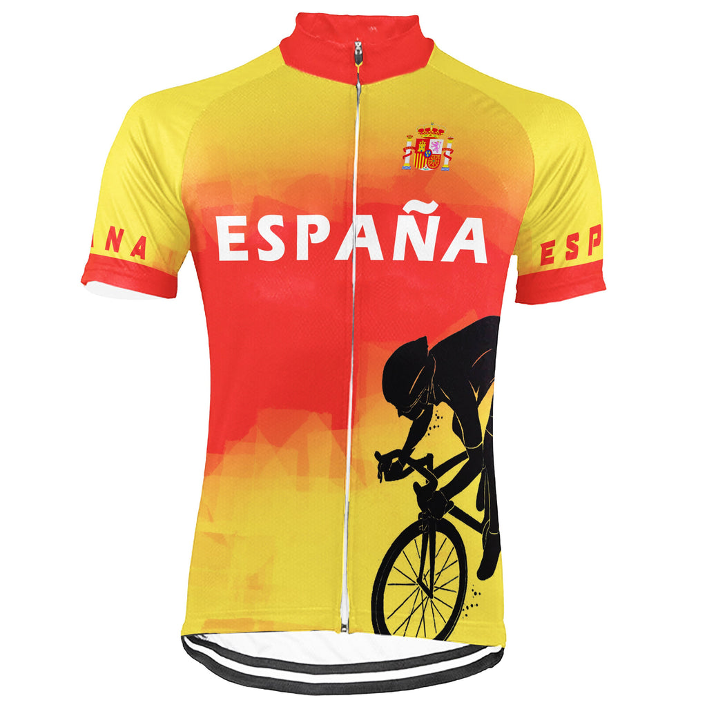 Customized Spain Short Sleeve Cycling Jersey for Men