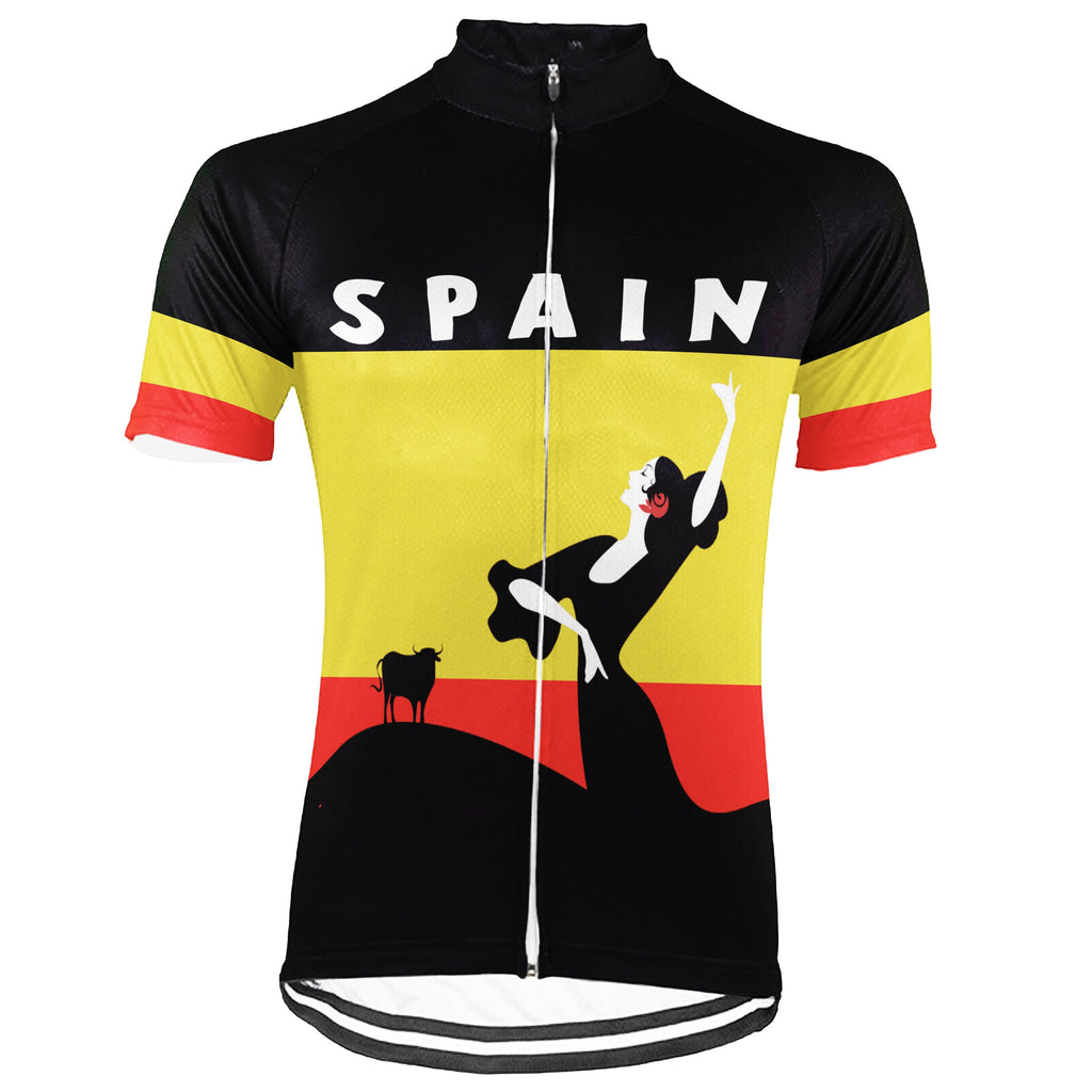Customized Spain Short Sleeve Cycling Jersey for Men