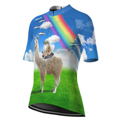 Colorful Cat Short Sleeve Cycling Jersey for Women OS Cycling Store