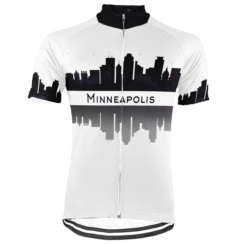Customized Minnesota Winter Thermal Fleece Short Sleeve Cycling Jersey for Men
