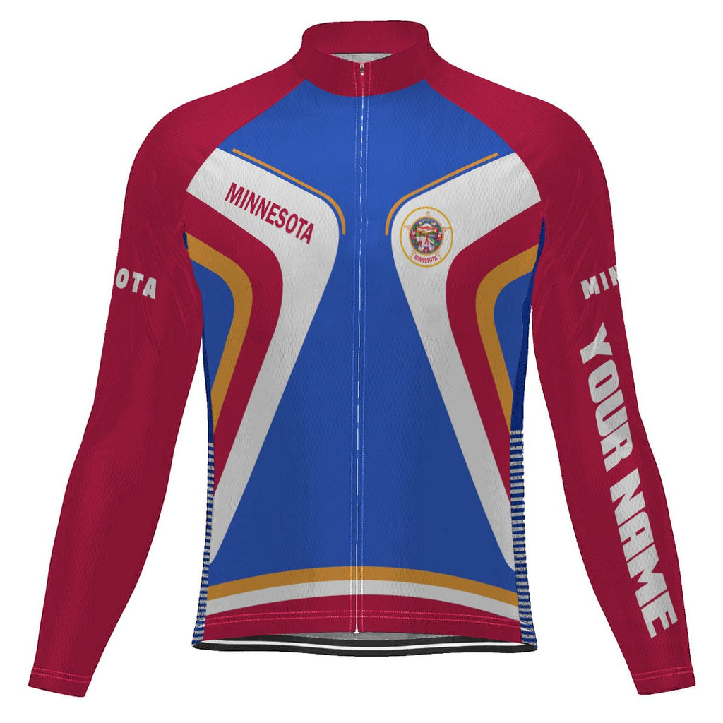 Customized Minnesota Long Sleeve Cycling Jersey for Men