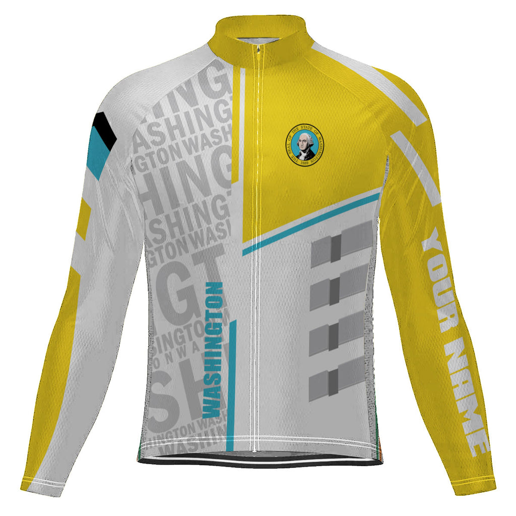 Customized Washington Long Sleeve Cycling Jersey for Men