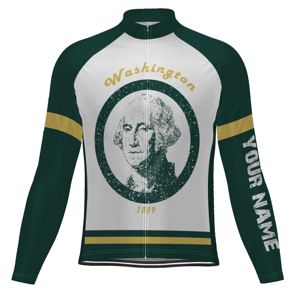 Customized Washington Long Sleeve Cycling Jersey for Men