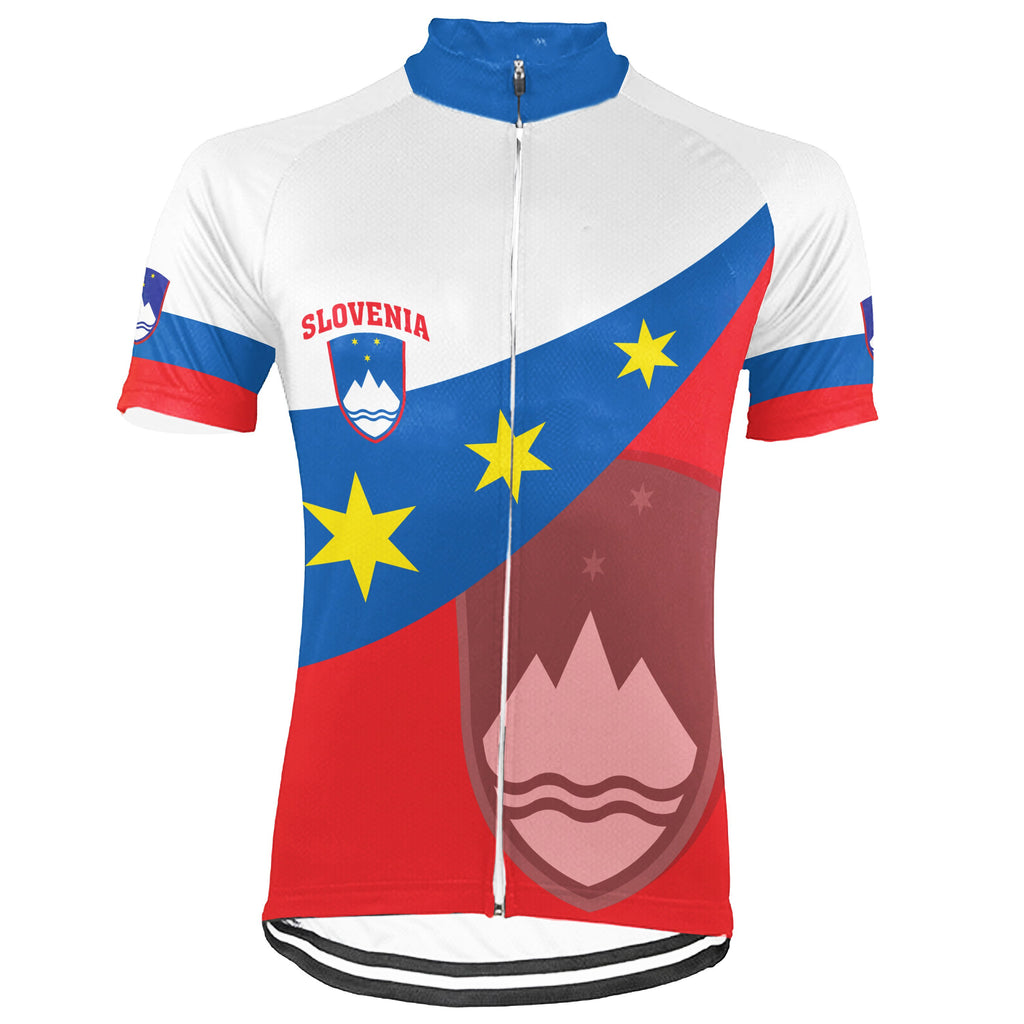 Customized Slovenia Short Sleeve Cycling Jersey for Men