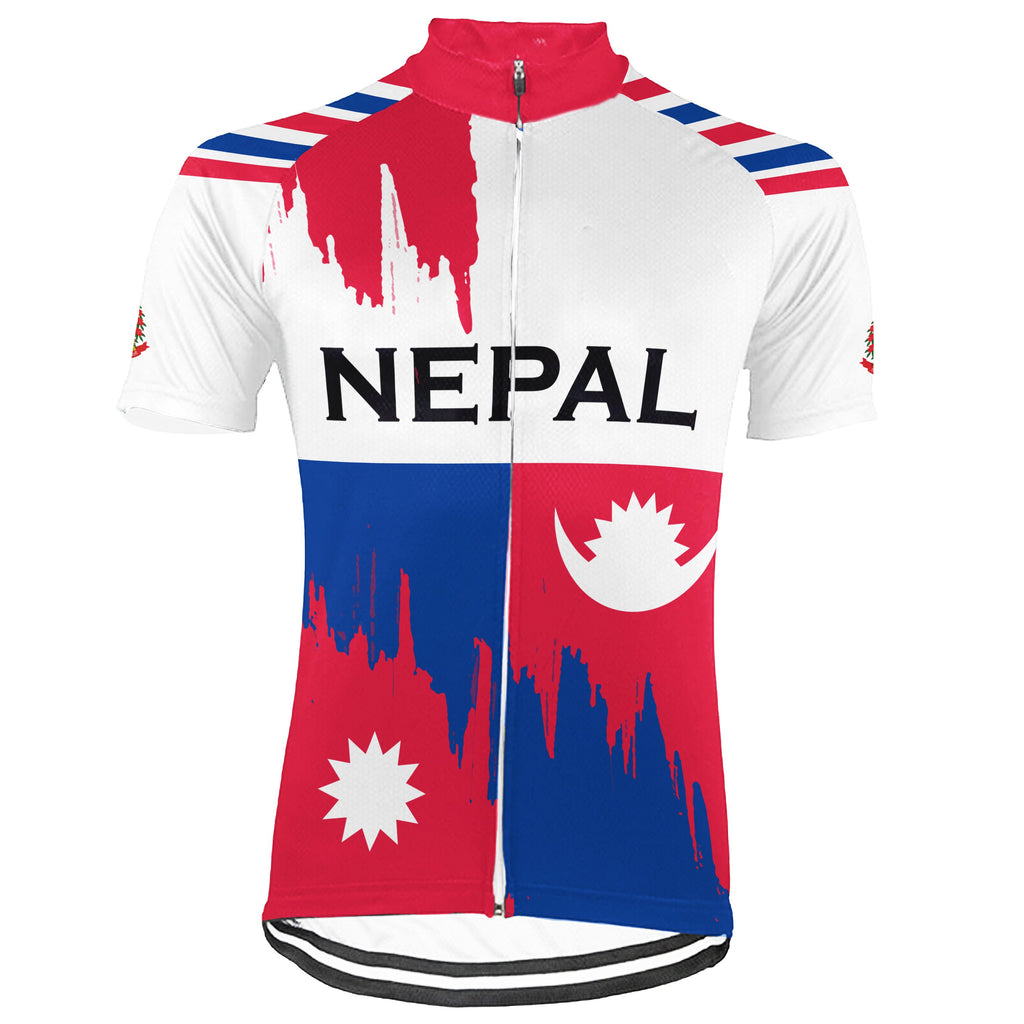 Customized Nepal Short Sleeve Cycling Jersey for Men