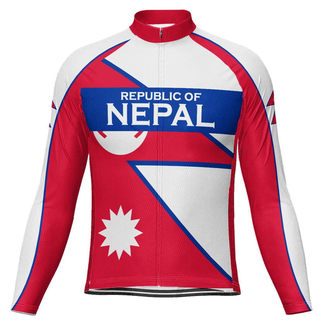 Customized Nepal Long Sleeve Cycling Jersey for Men