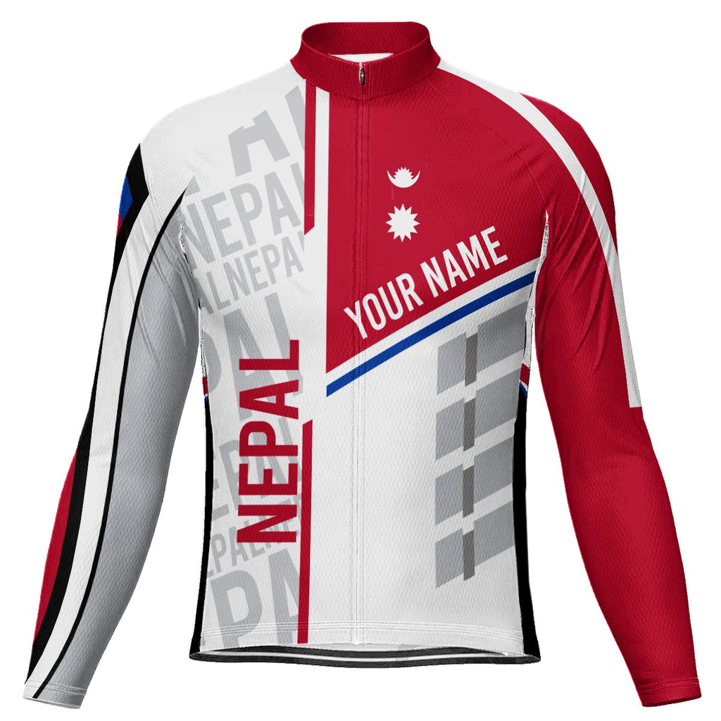 Customized Nepal Long Sleeve Cycling Jersey for Men