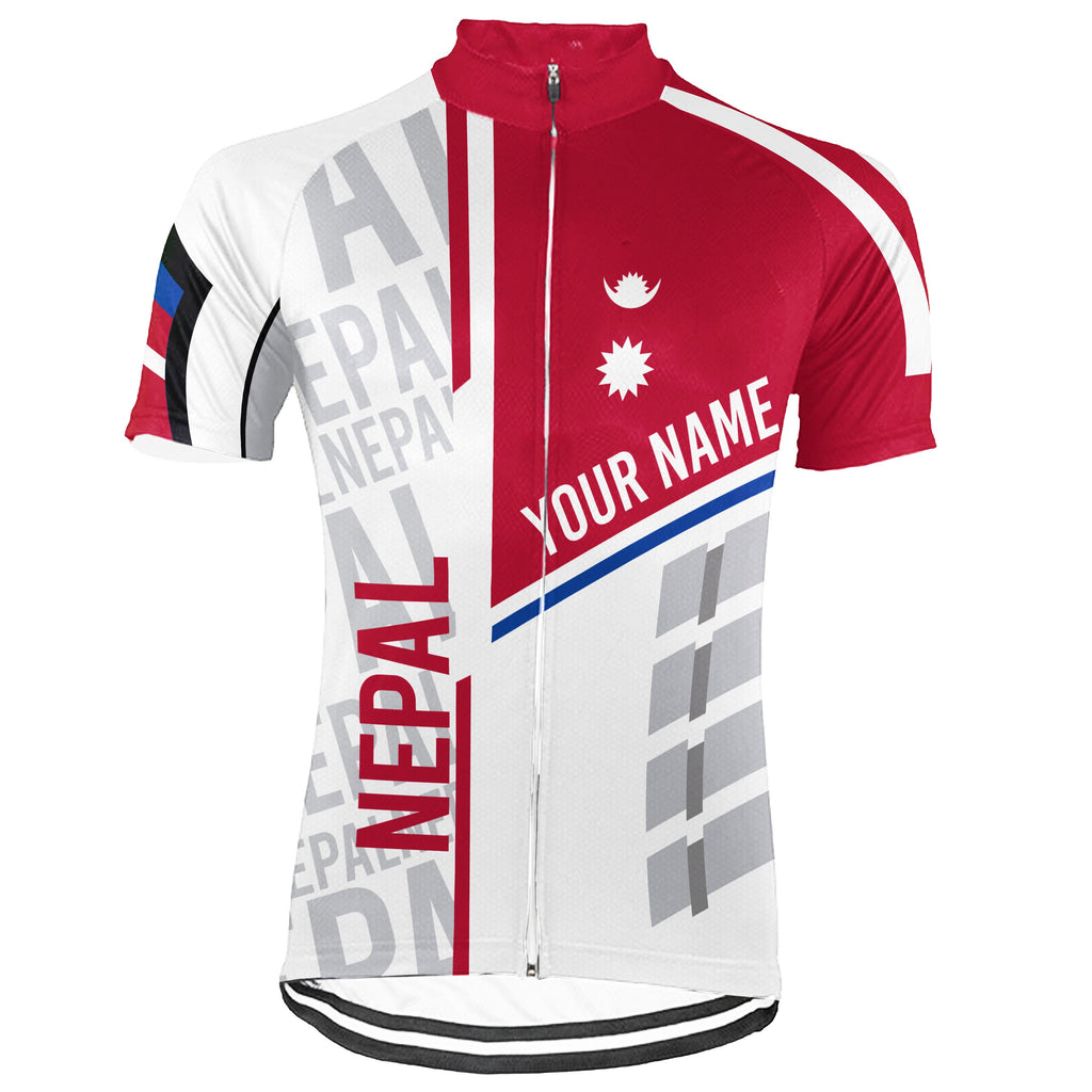 Customized Nepal Short Sleeve Cycling Jersey for Men