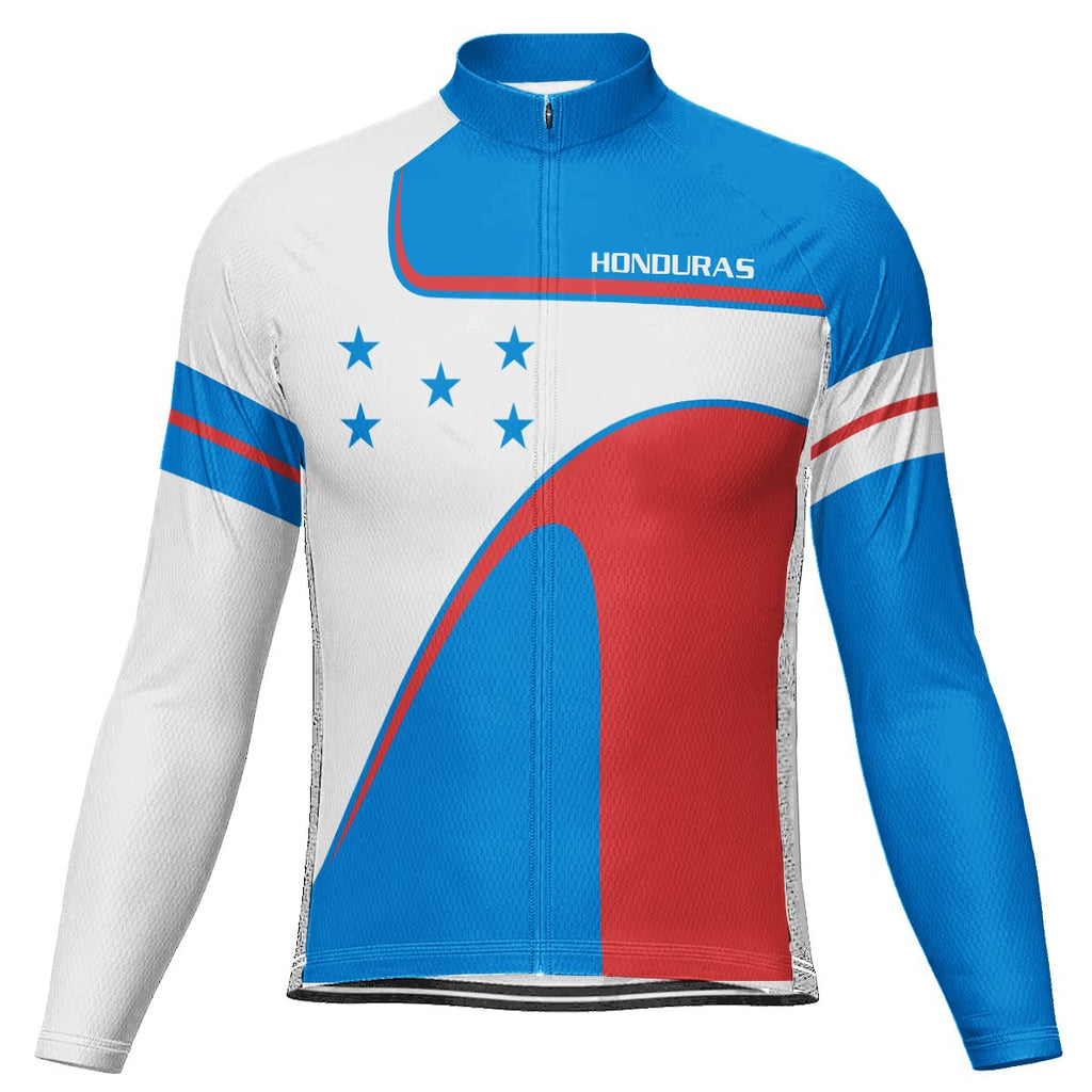 Customized Honduras Winter Thermal Fleece Long Sleeve Cycling Jersey for Men
