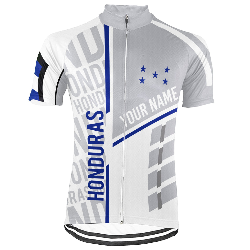 Customized Honduras Winter Thermal Fleece Short Sleeve Cycling Jersey for Men