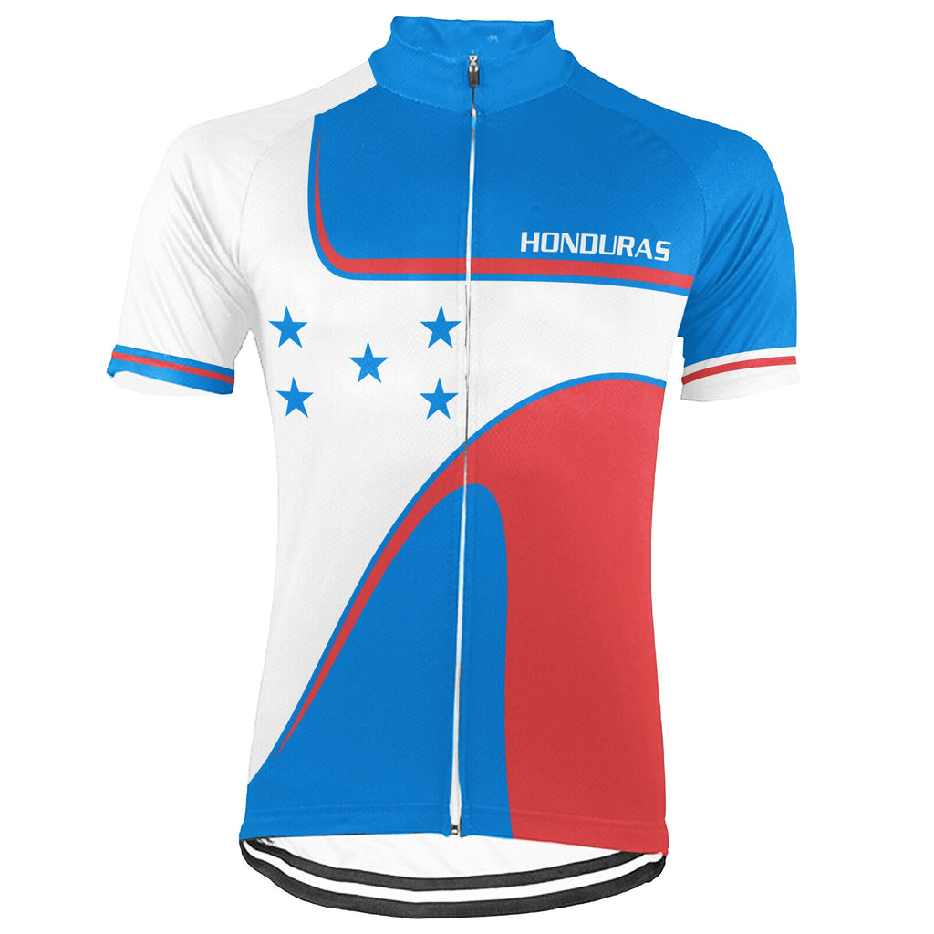 Customized Honduras Winter Thermal Fleece Short Sleeve Cycling Jersey for Men