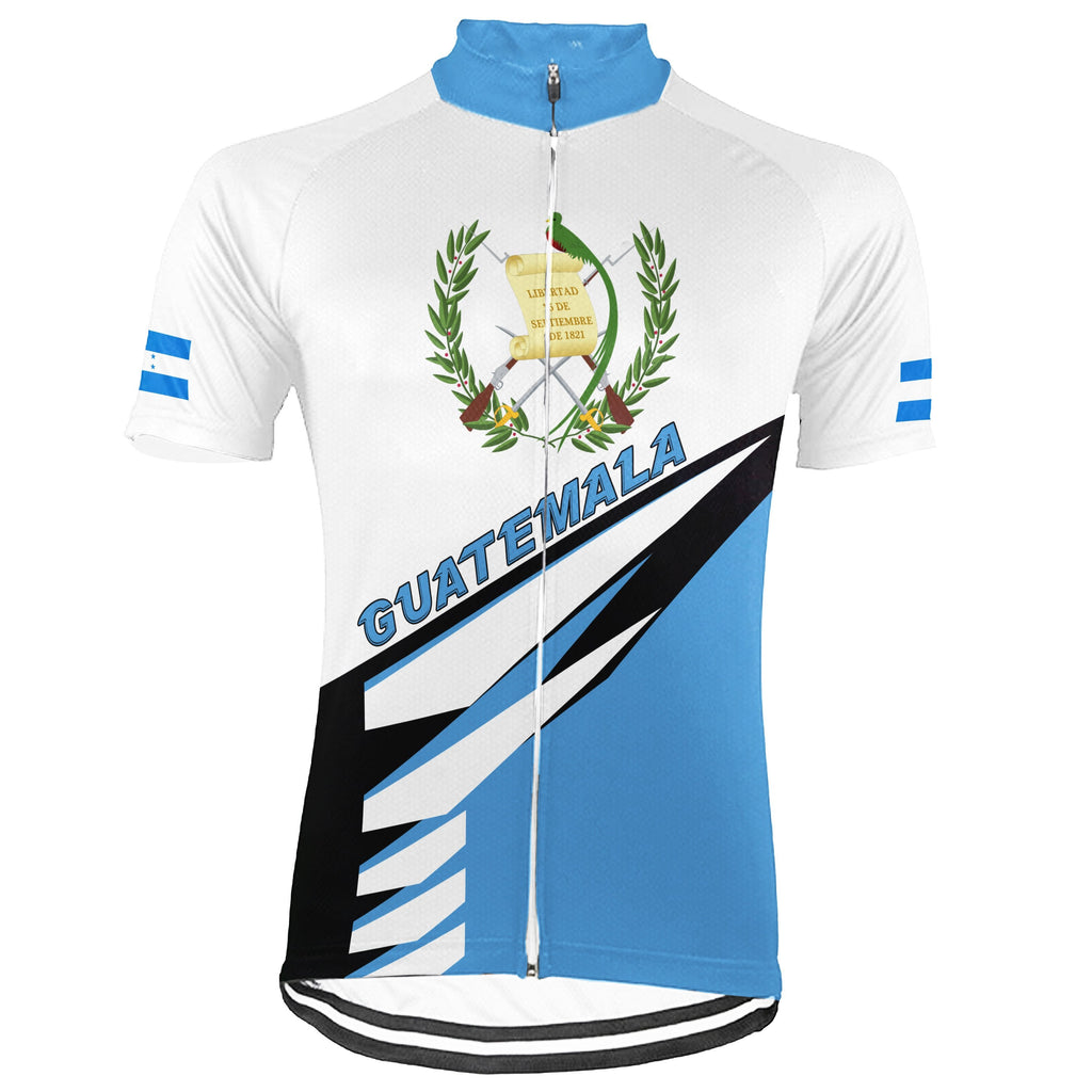 Customized Guatemala Winter Thermal Fleece Short Sleeve Cycling Jersey for Men