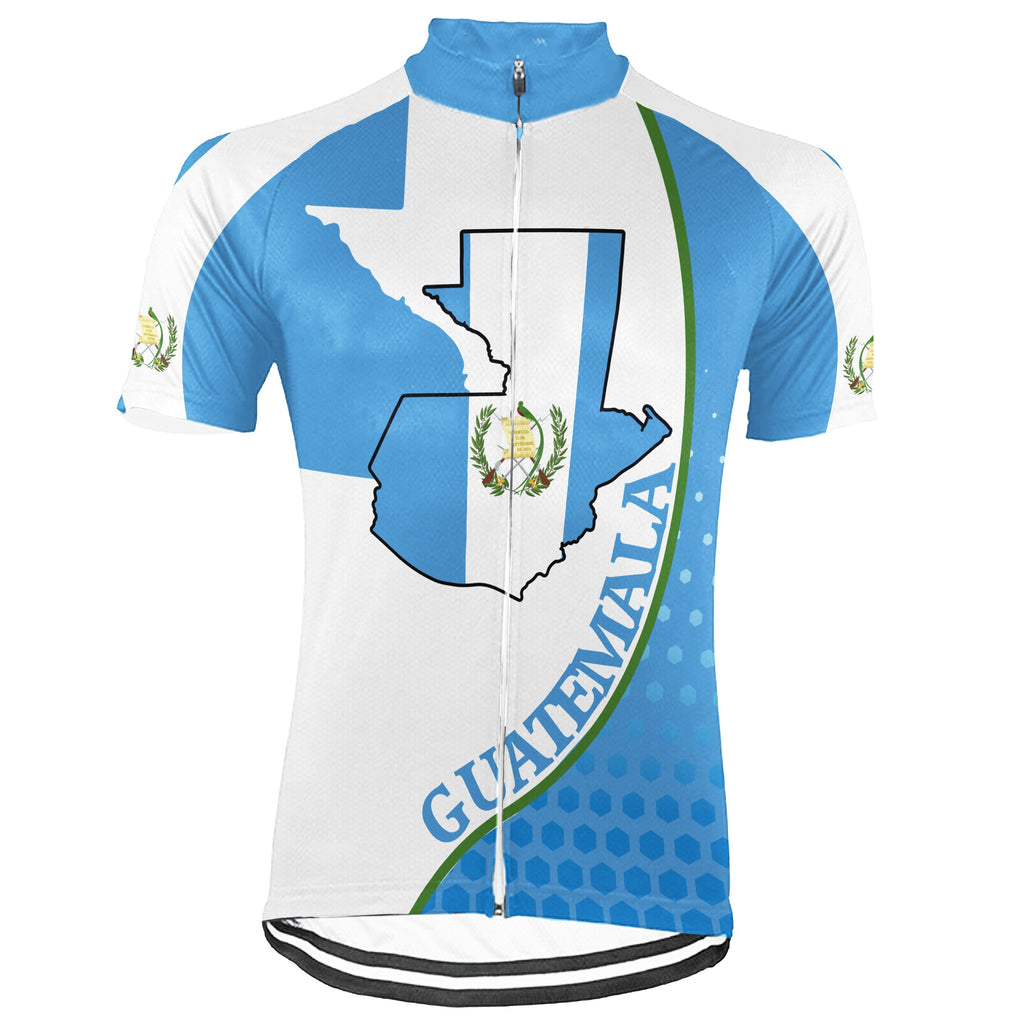 Customized Guatemala Winter Thermal Fleece Short Sleeve Cycling Jersey for Men