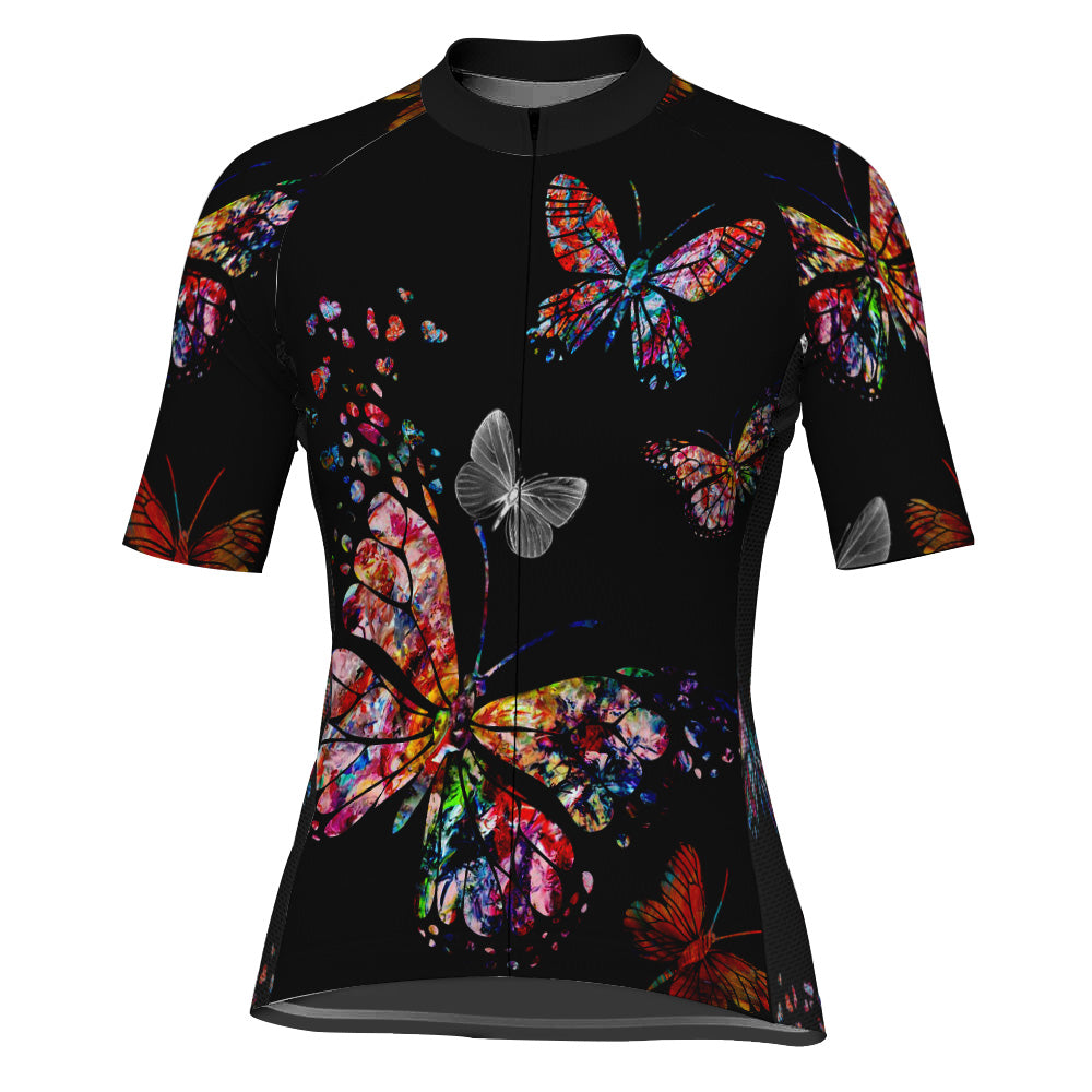 Customized Butterfly Short Sleeve Cycling Jersey for Women