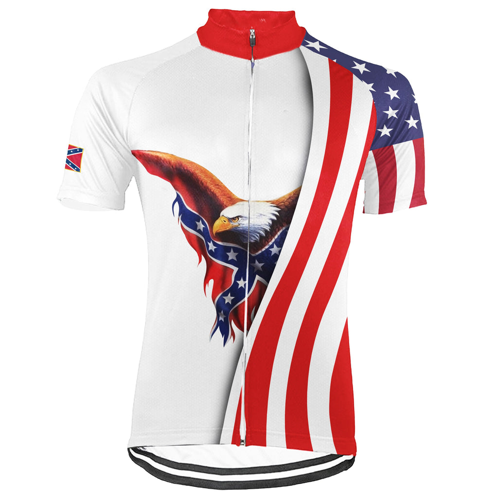 Customized Red Neck Short Sleeve Cycling Jersey for Men