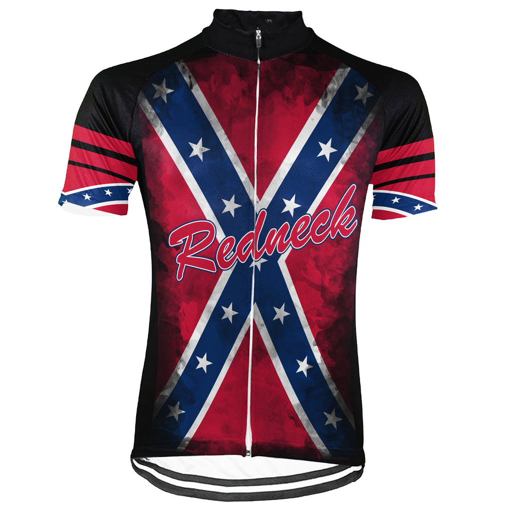 Customized Red Neck Short Sleeve Cycling Jersey for Men