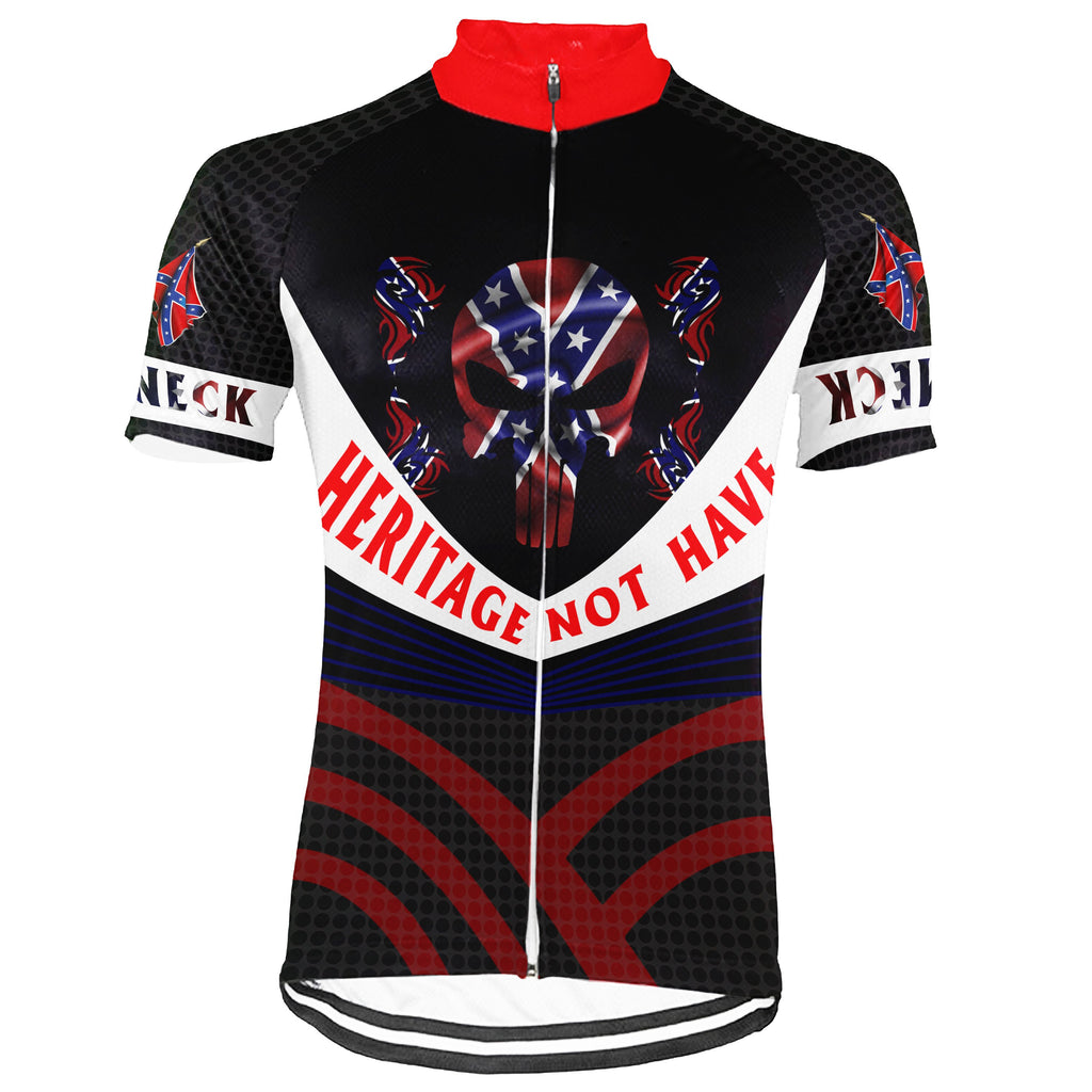Customized Red Neck Short Sleeve Cycling Jersey for Men