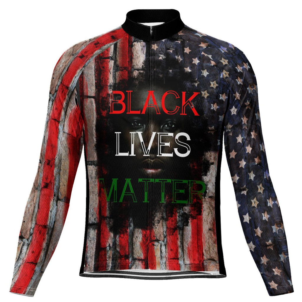 Customized Black Lives Matter Long Sleeve Cycling Jersey for Men