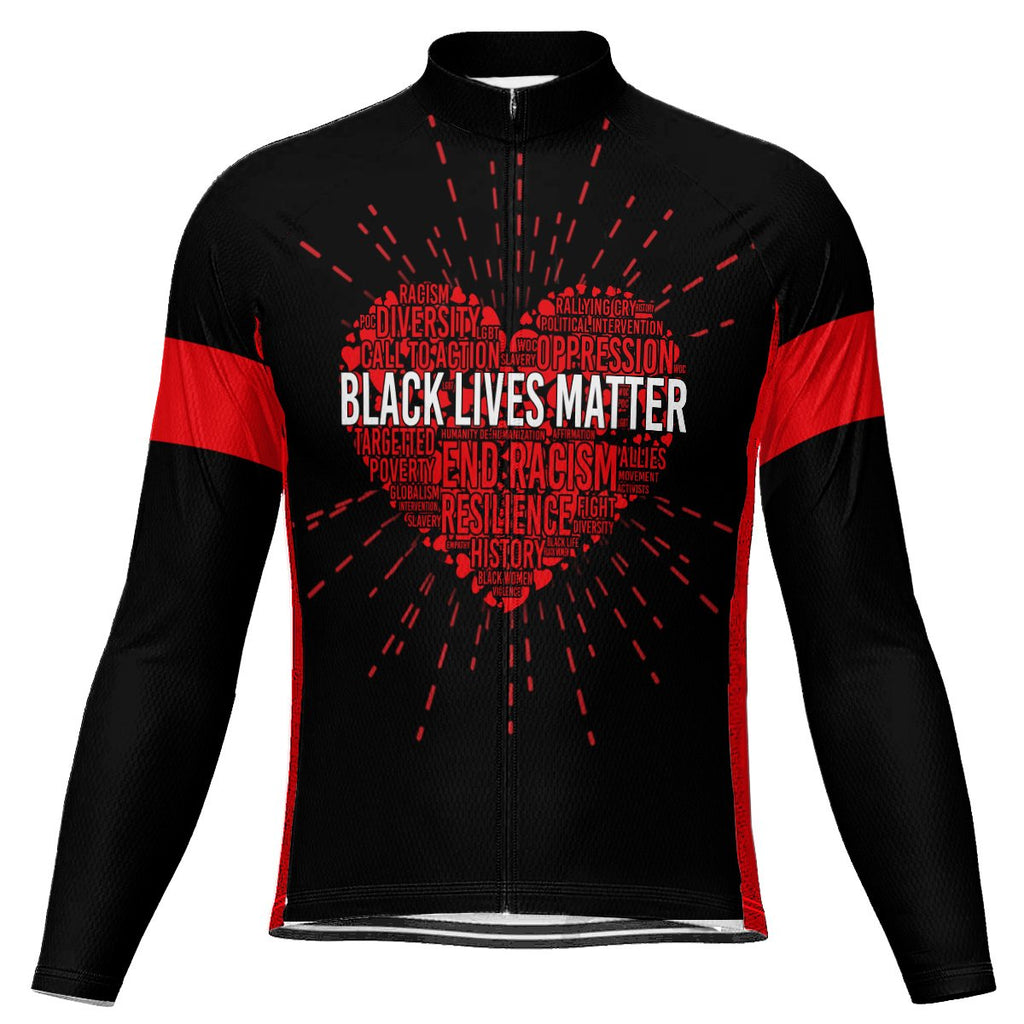 Customized Black Lives Matter Long Sleeve Cycling Jersey for Men
