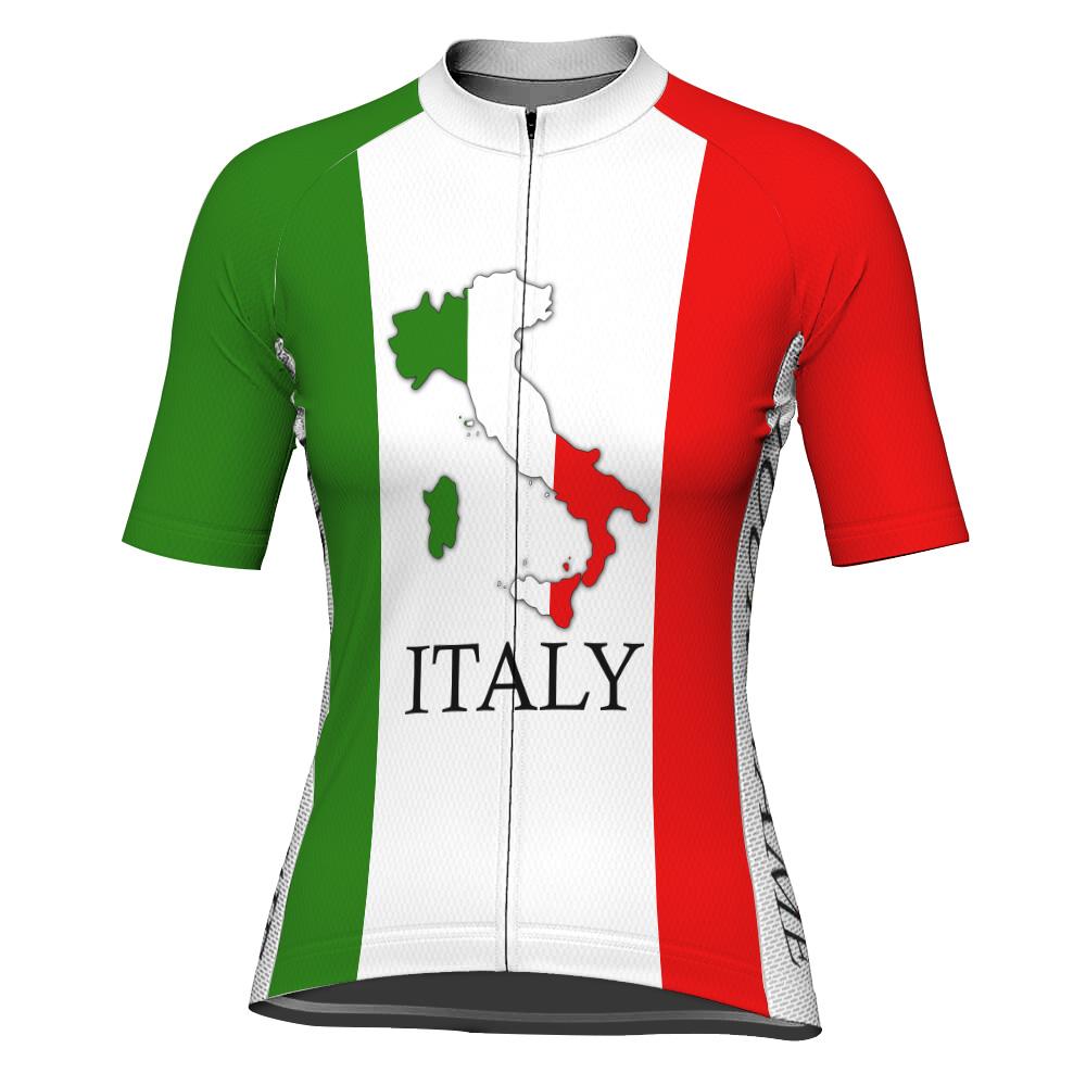 Customized Italia Short Sleeve Cycling Jersey for Women