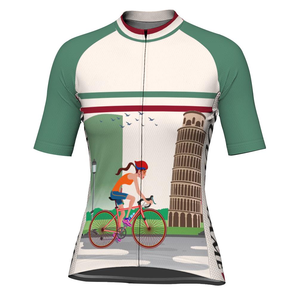 Customized Italia Short Sleeve Cycling Jersey for Women