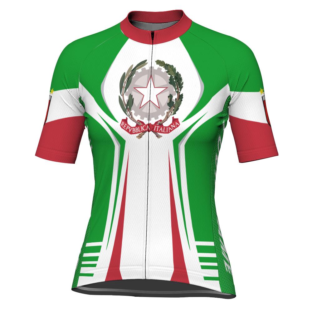 Customized Italia Short Sleeve Cycling Jersey for Women