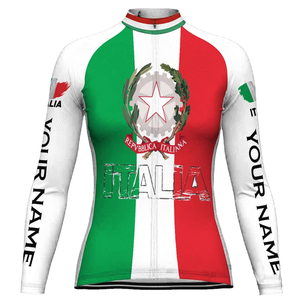 Customized Italia Long Sleeve Cycling Jersey for Women